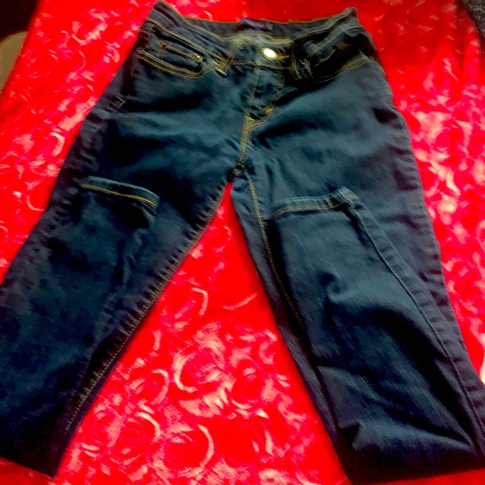 Dark blue jeans